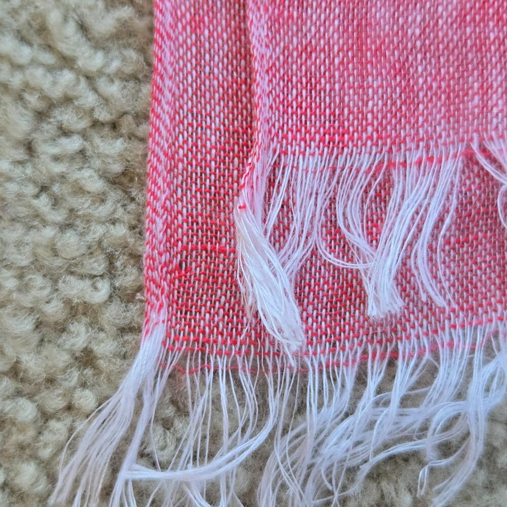 NWOT Puro Lino Italian Linen Scarf Pink - Picture 4 of 7